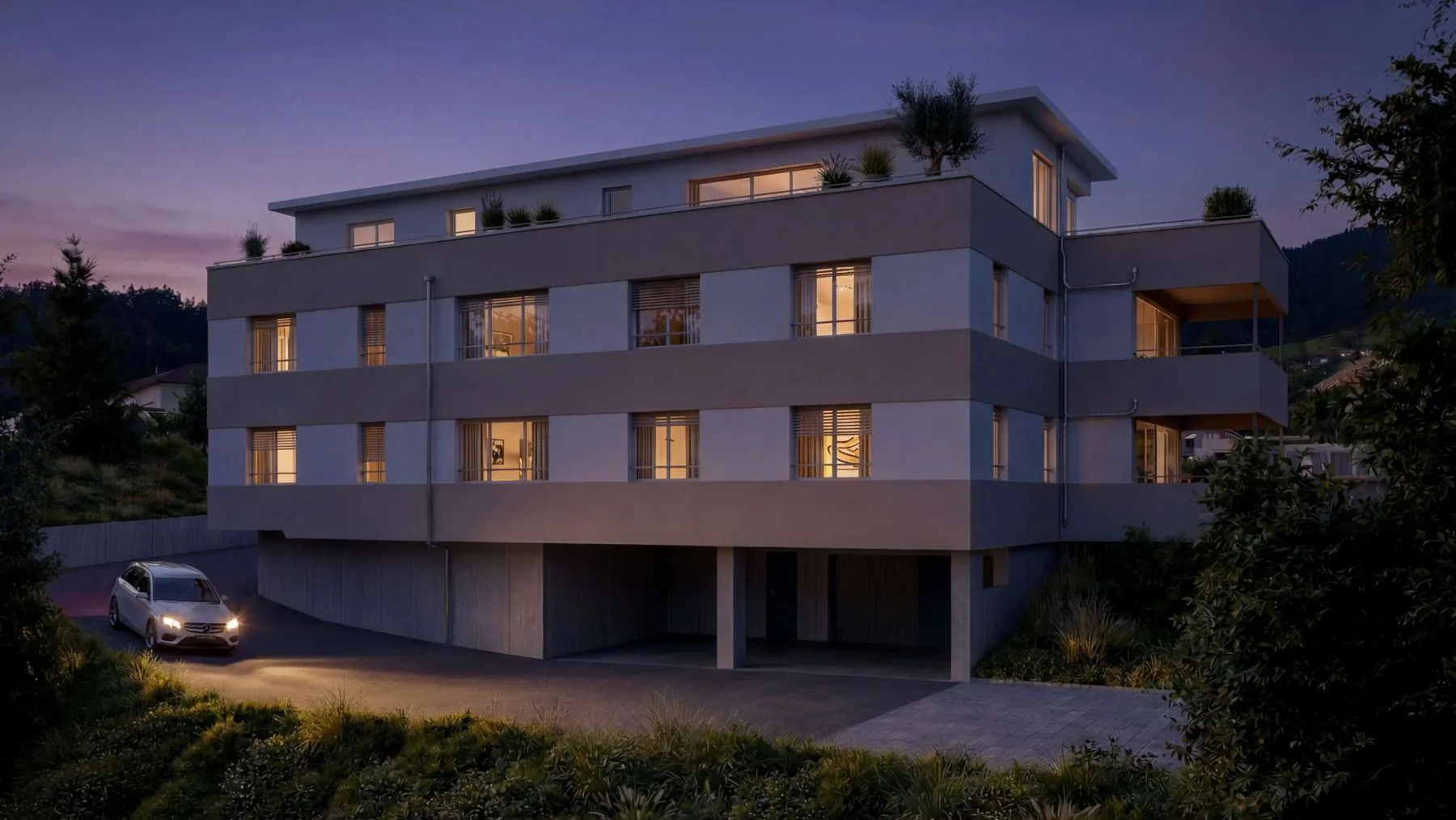 Visualisierung Neubau MFH Uzwil, Bild 1 von 4